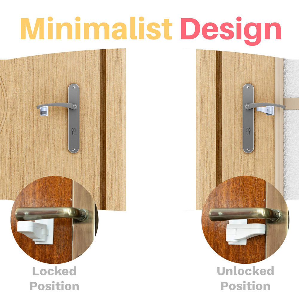 Inaya adhesive door lock with no drill installation in use
