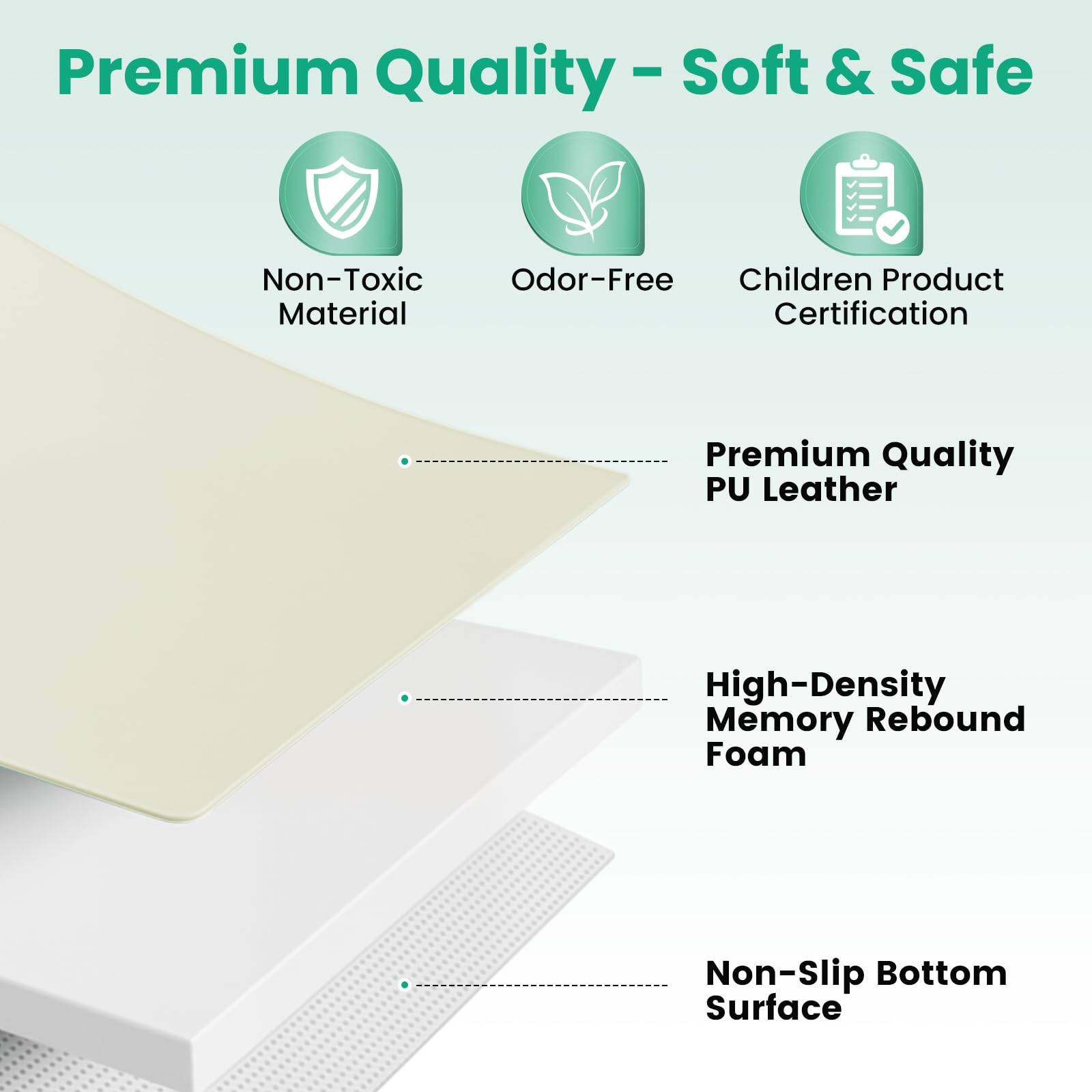 Inaya Baby Play Mat nursery setup shows 50x50 size fits play areas and playpens