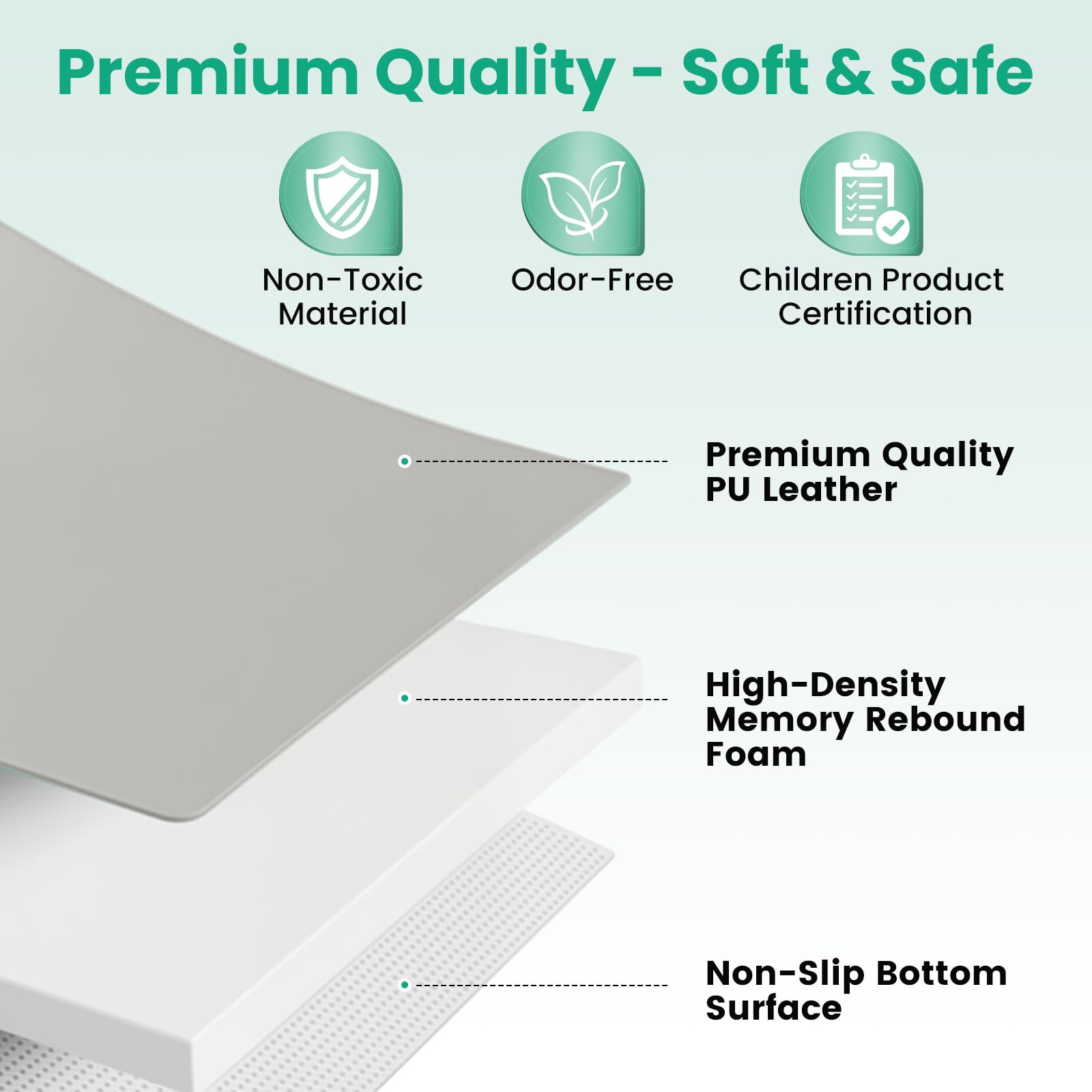 Inaya play mat supports crawling with a padded surface for safe practice.