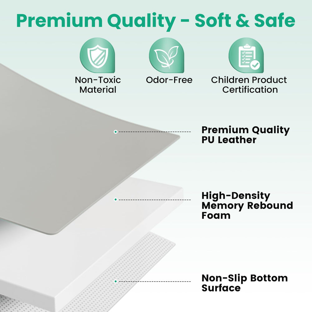 Inaya play mat supports crawling with a padded surface for safe practice.