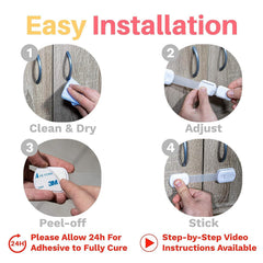 Inaya removal method with heat for damage-free latch release on wood surfaces