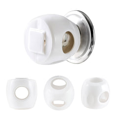 Inaya door knob safety cover 4-pack on a round knob for childproofing.