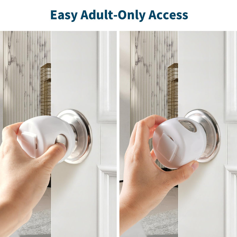 Inaya neutral white color blends with most decor for discreet protection.