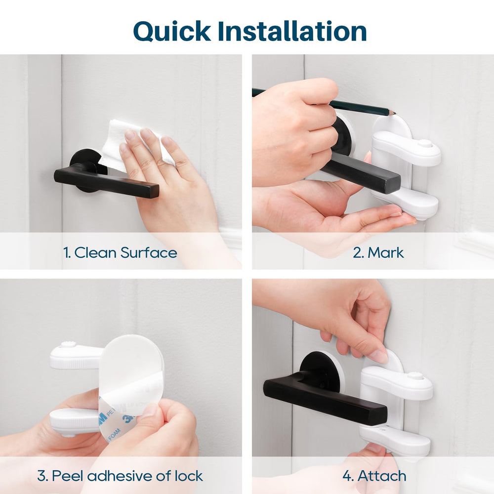 Inaya door lever lock mounted on a door shows sturdy, durable mounting in daily use.