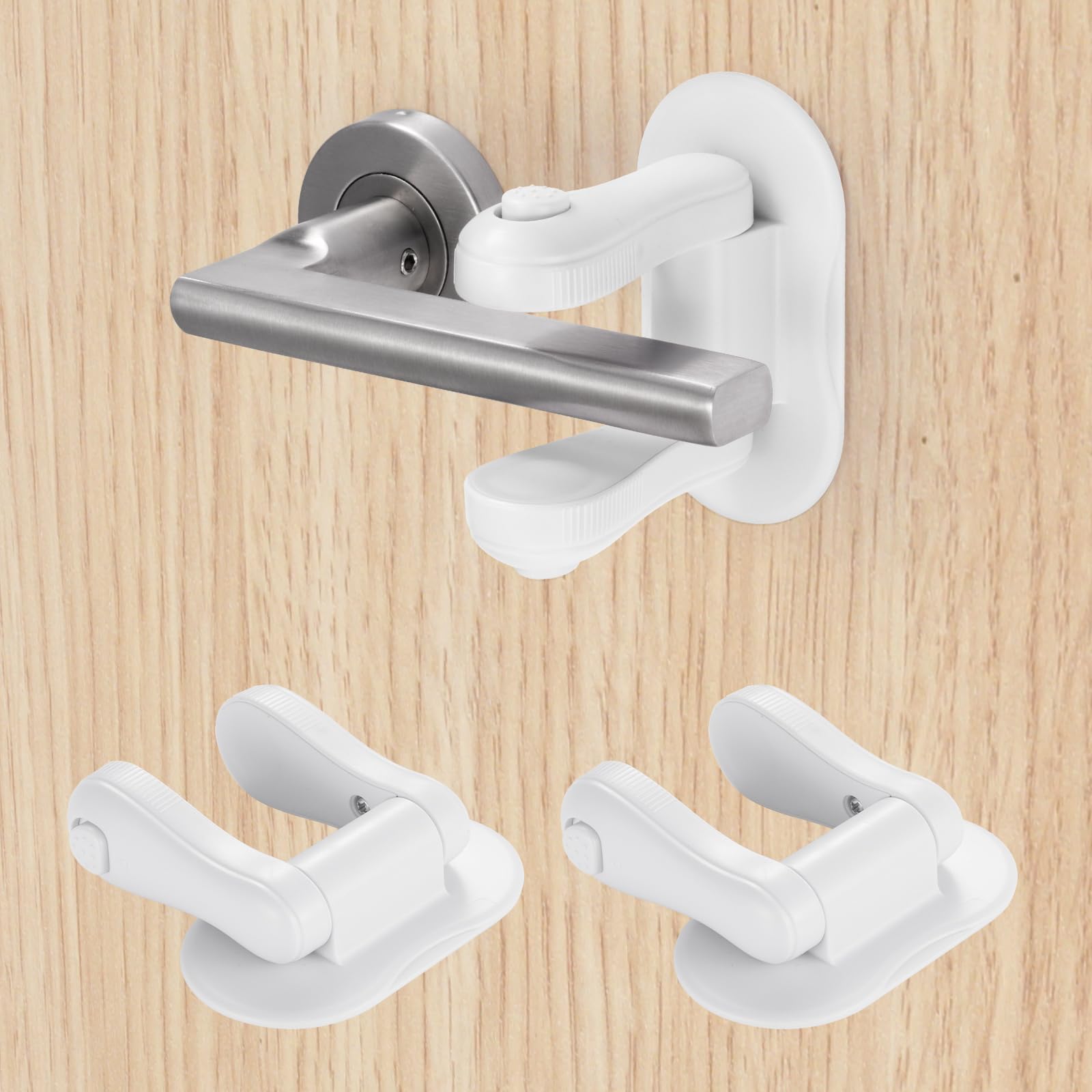 Inaya door lever lock packaged for quick, tool-free setup.