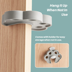 Inaya door pinch guard closeup silicone shows flexible, durable material.