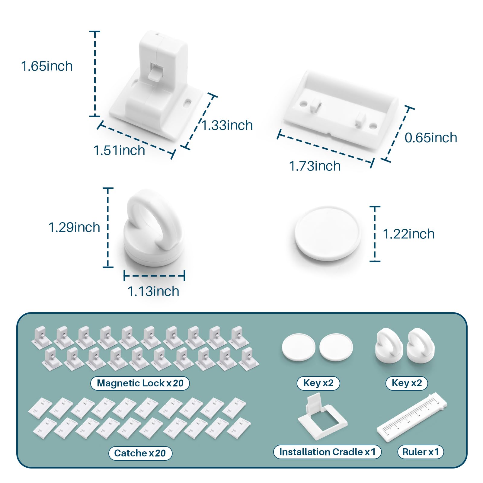 Inaya cabinet locks with 3M adhesive provide strong hold without drilling.