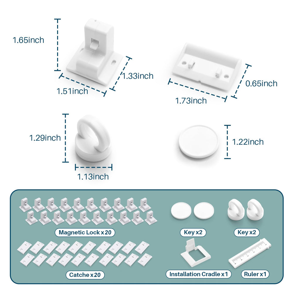 Inaya cabinet locks with 3M adhesive provide strong hold without drilling.