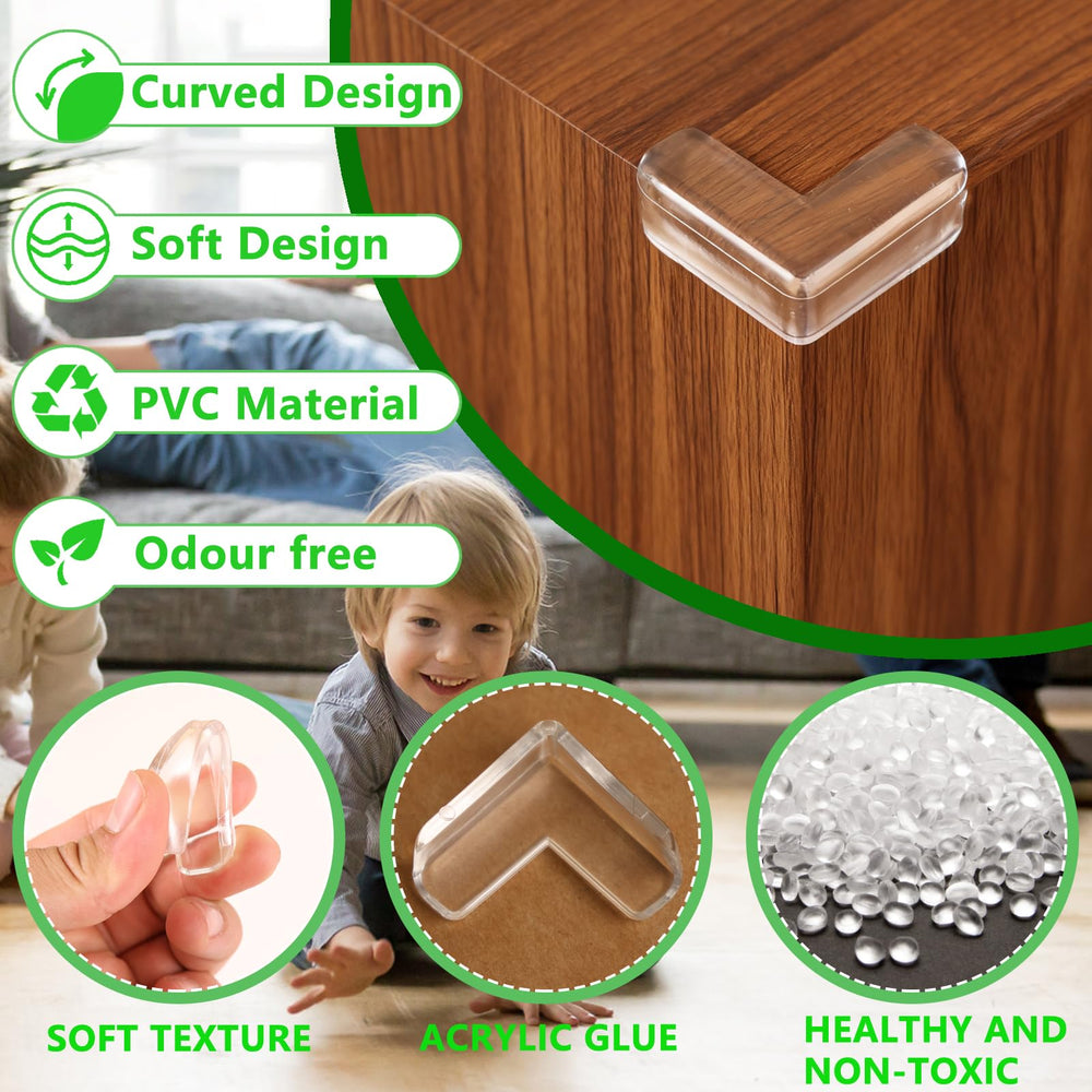 Incenseat Baby Corner Protection protects cabinets tables and drawers from bumps.
