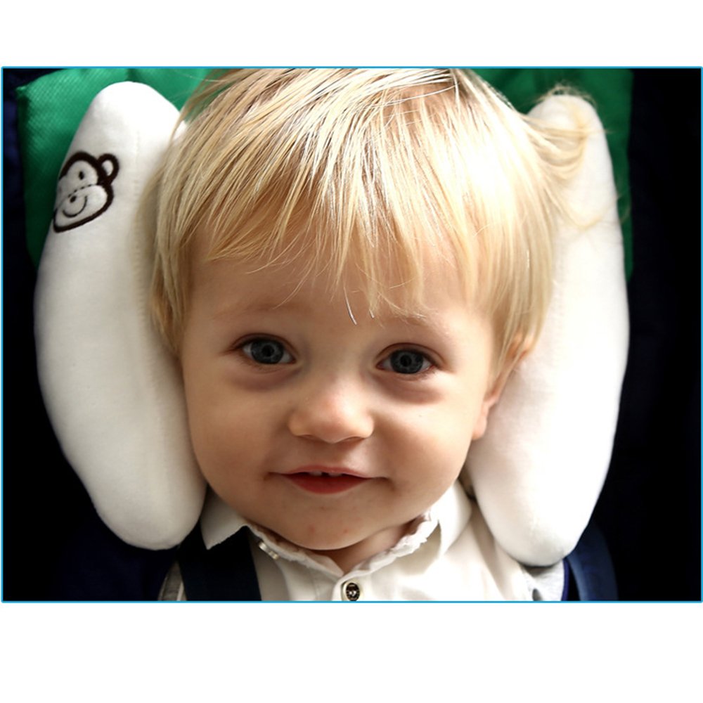 Inchant baby head support for swings keeps head stable during sway.