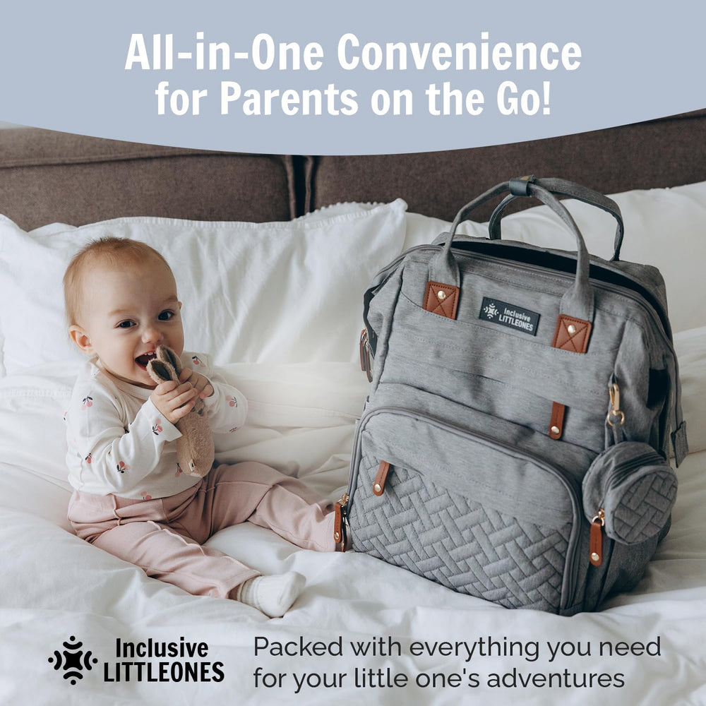 Inclusive LittleOnes USB port for charging devices while traveling.