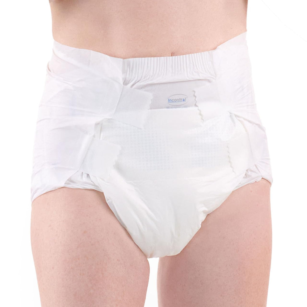 Model wearing BeDry EliteCare brief with secure, comfortable fit