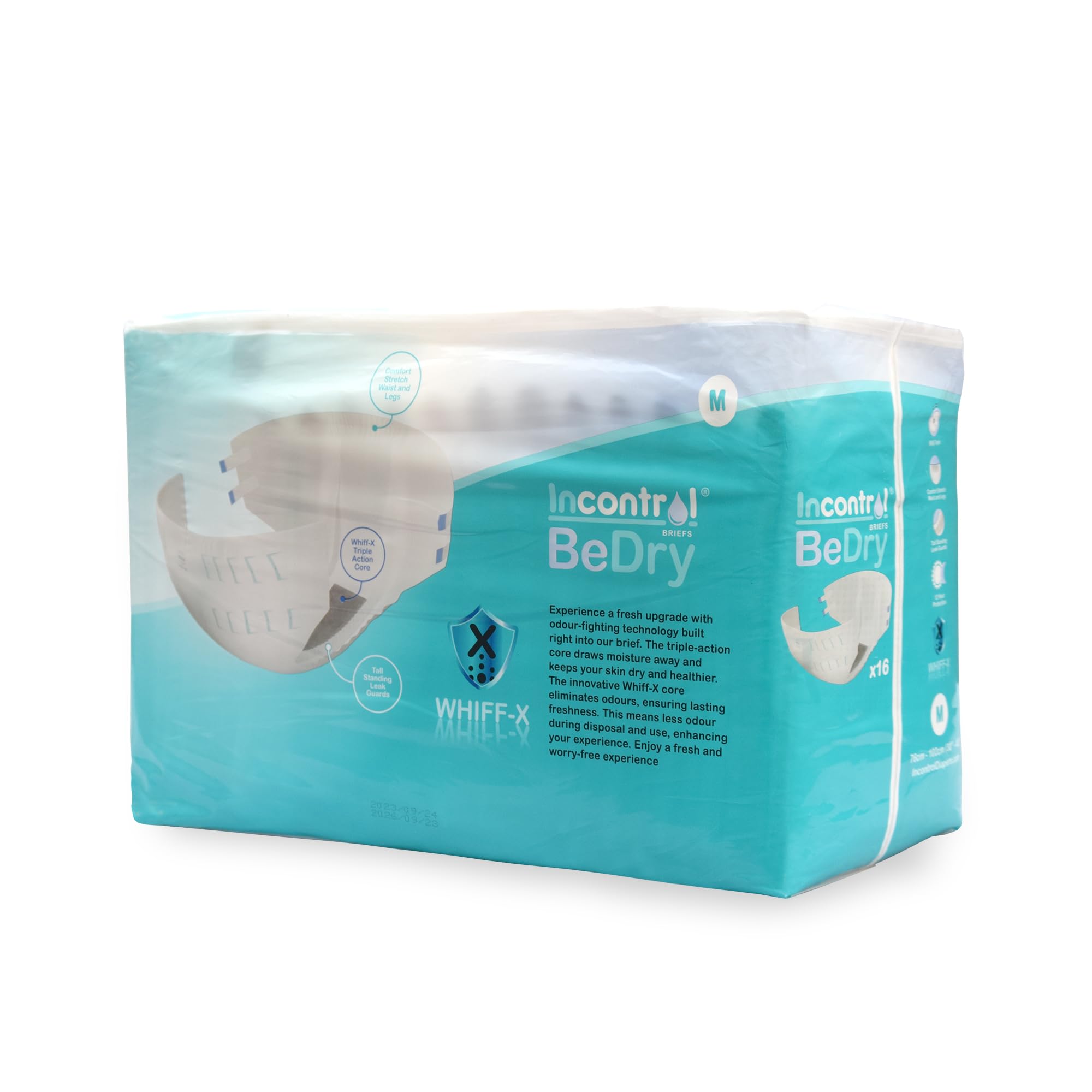 Close-up of BeDry absorbent core highlighting rapid absorption.