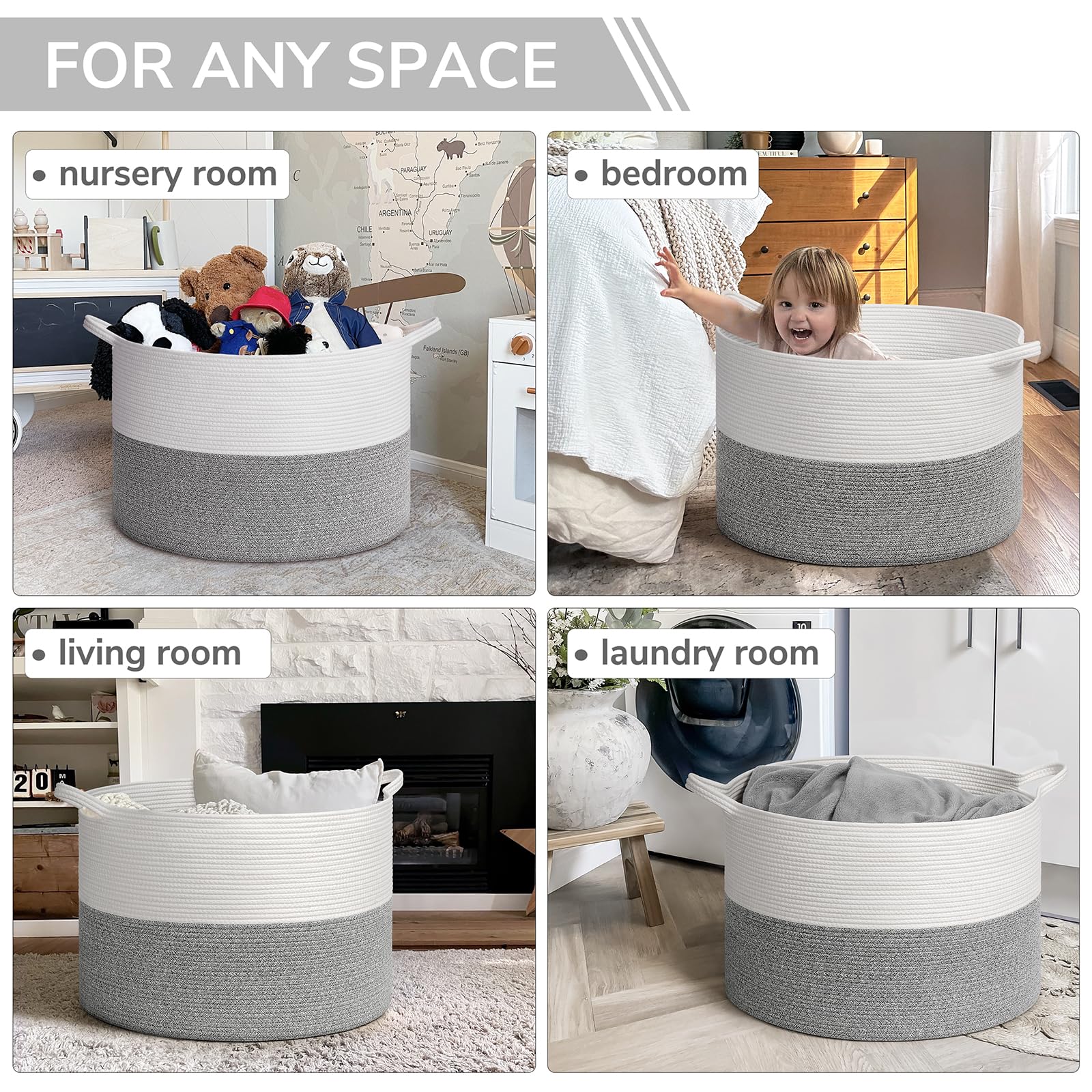 INDRESSME boho white-gray design complements any living space