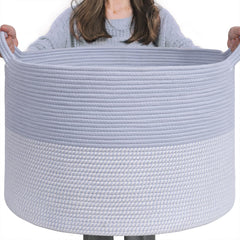 INDRESSME large rope basket in living room adds stylish storage and organization