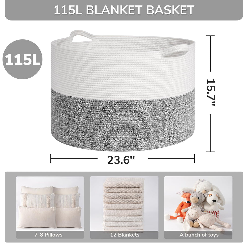 INDRESSME soft cotton rope weave shows gentle texture and durable storage