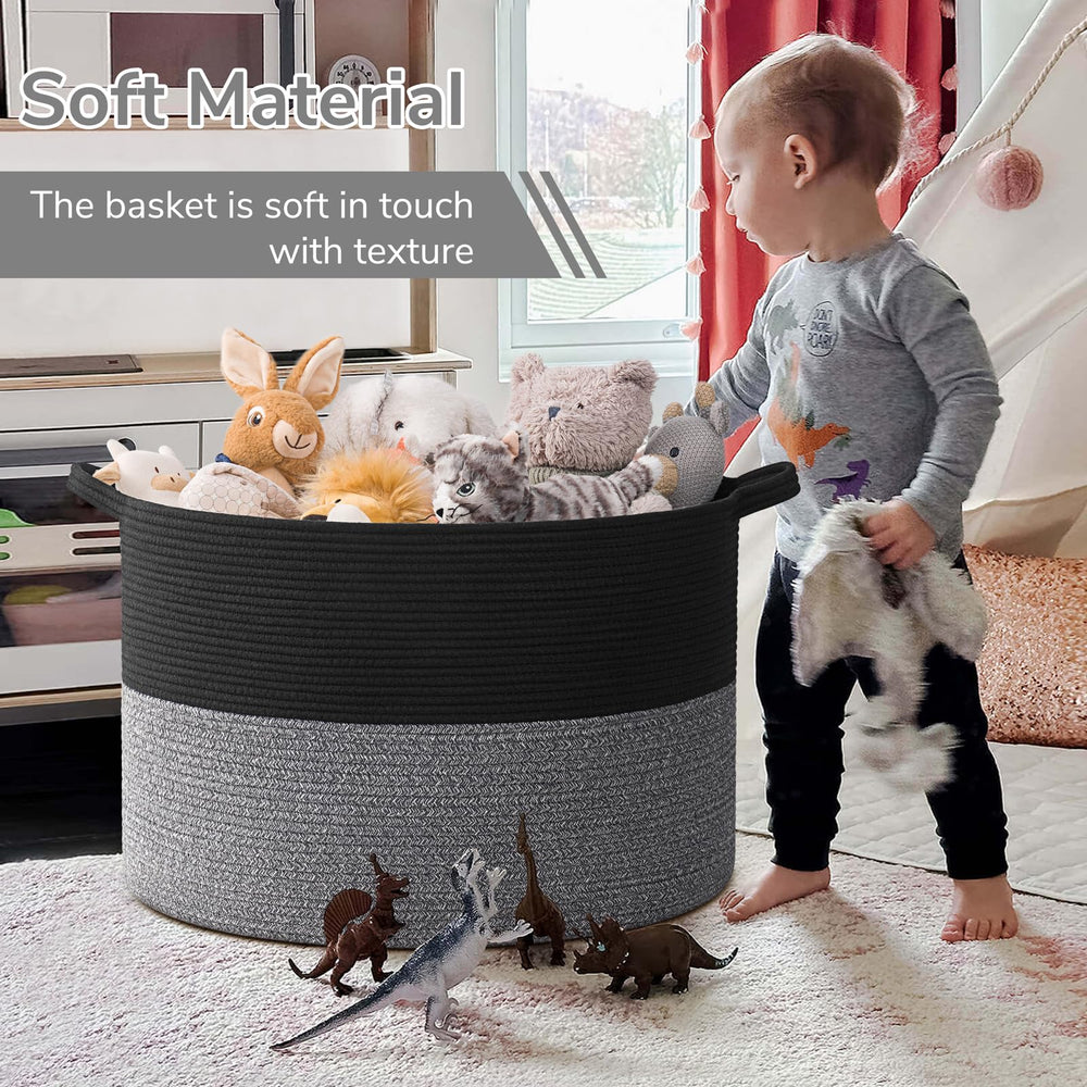 INDRESSME 115L basket-living-room fits into living spaces and nurseries for tidy storage.
