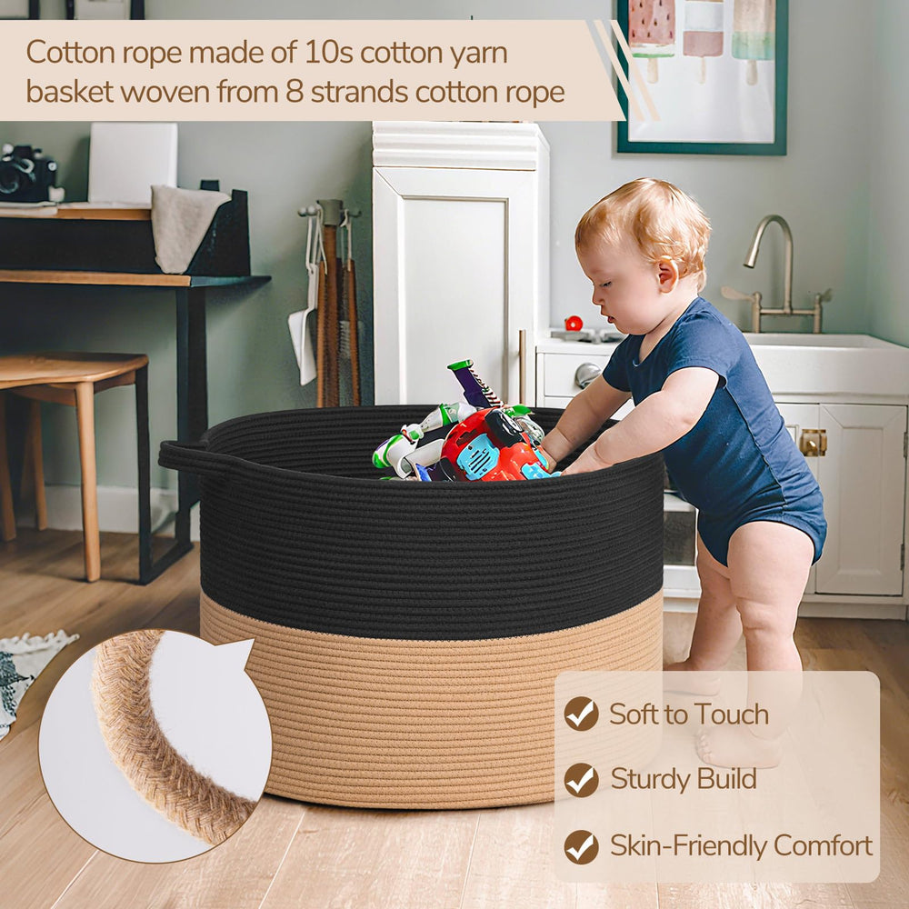 INDRESSME 115L basket in nursery used as toy organizer.