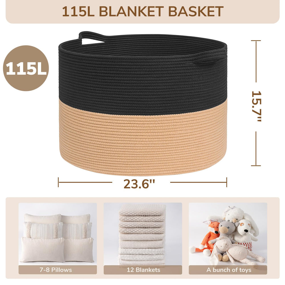 INDRESSME 115L close-up reveals durable woven cotton rope texture.