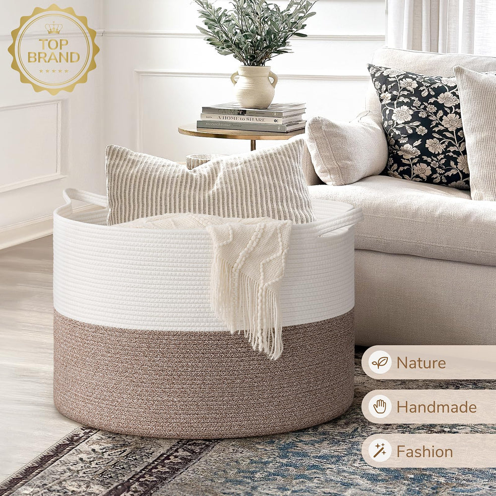 INDRESSME 115L blanket basket full-load capacity for laundry and toys.