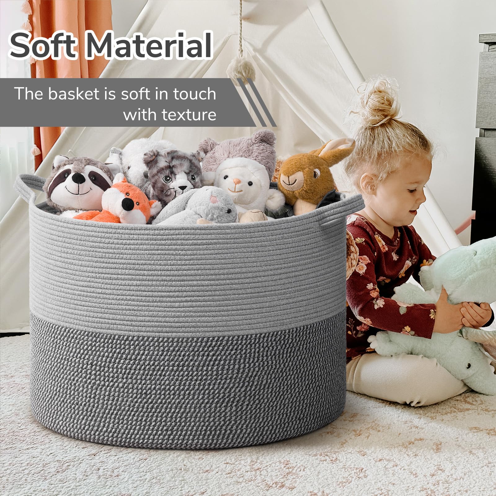 INDRESSME 115L laundry space using the basket as a practical hamper.