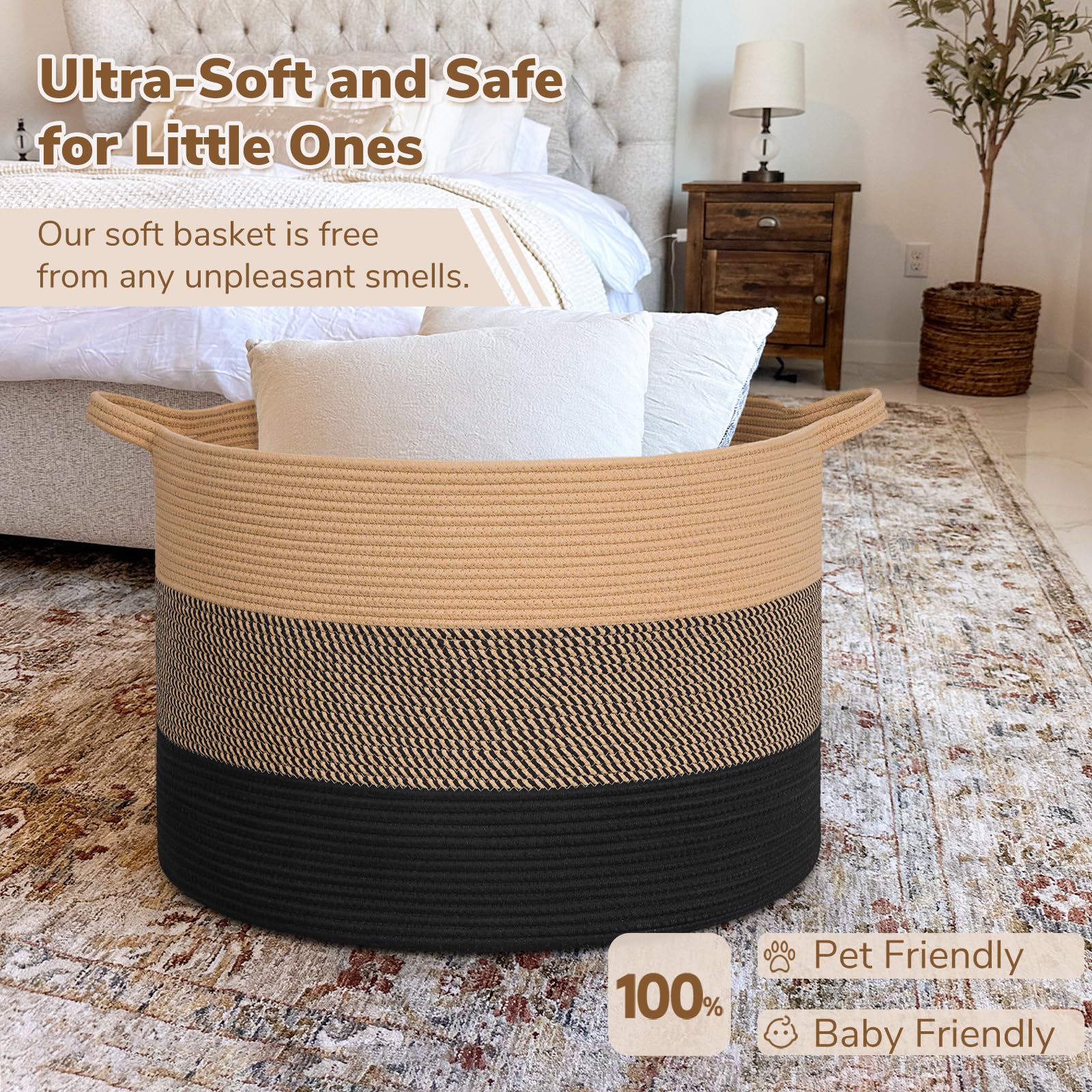INDRESSME 115L blanket basket with towels demonstrates versatile home storage.