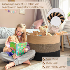 INDRESSME 115L blanket basket open top displaying wide capacity.