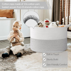 INDRESSME 115L blanket basket top view for easy access to items.