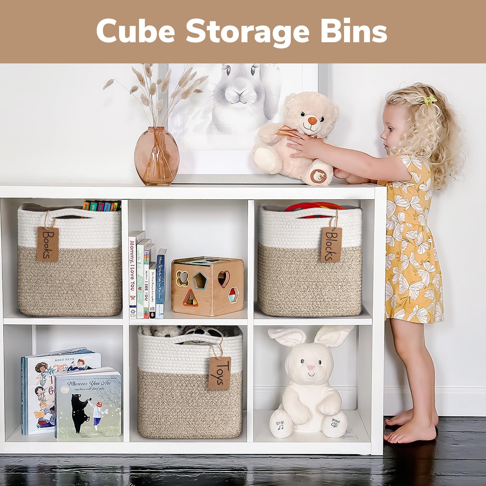 INDRESSME cube storage bin shows hidden handles for easy transport