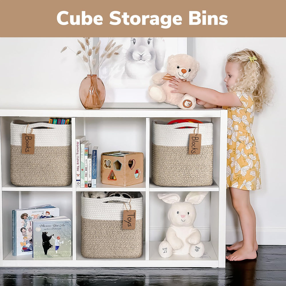 INDRESSME cube storage bin shows hidden handles for easy transport