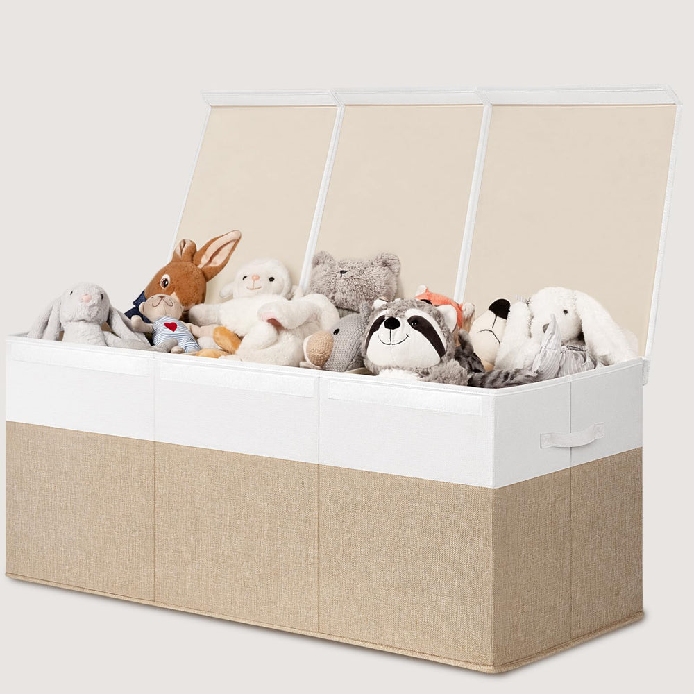 INDRESSME 185L toy box top view showing spacious interior for organizing playthings