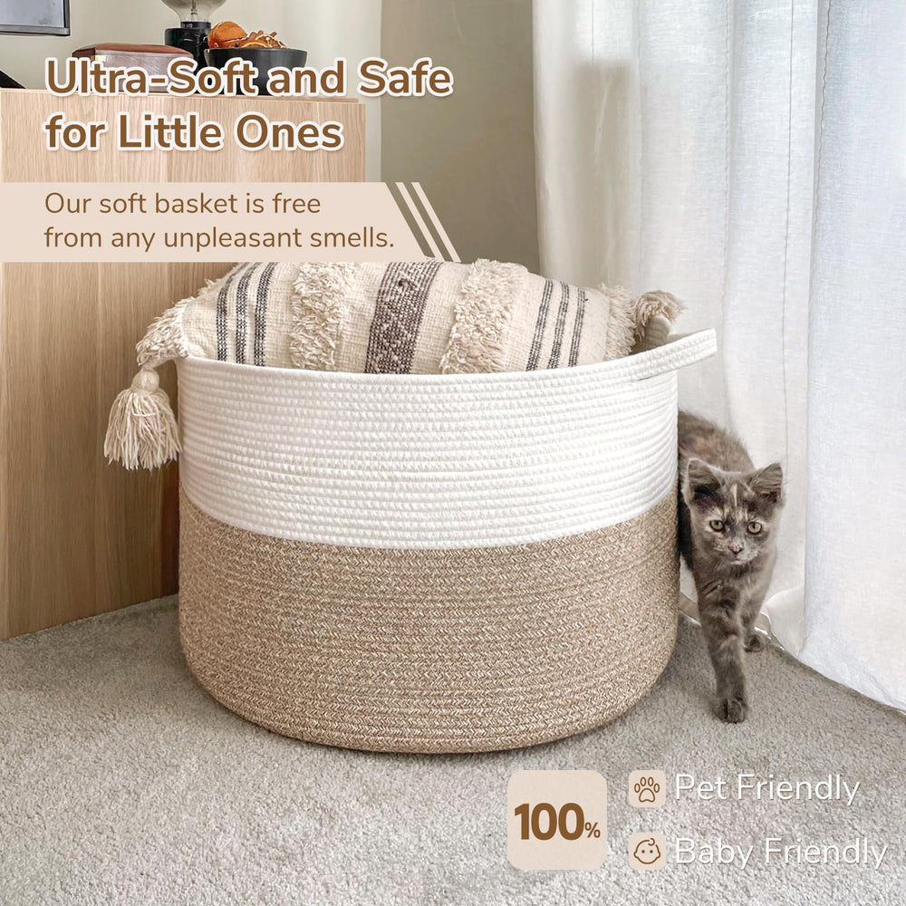 INDRESSME basket for dirty clothes helps tidy bedrooms and bathrooms.
