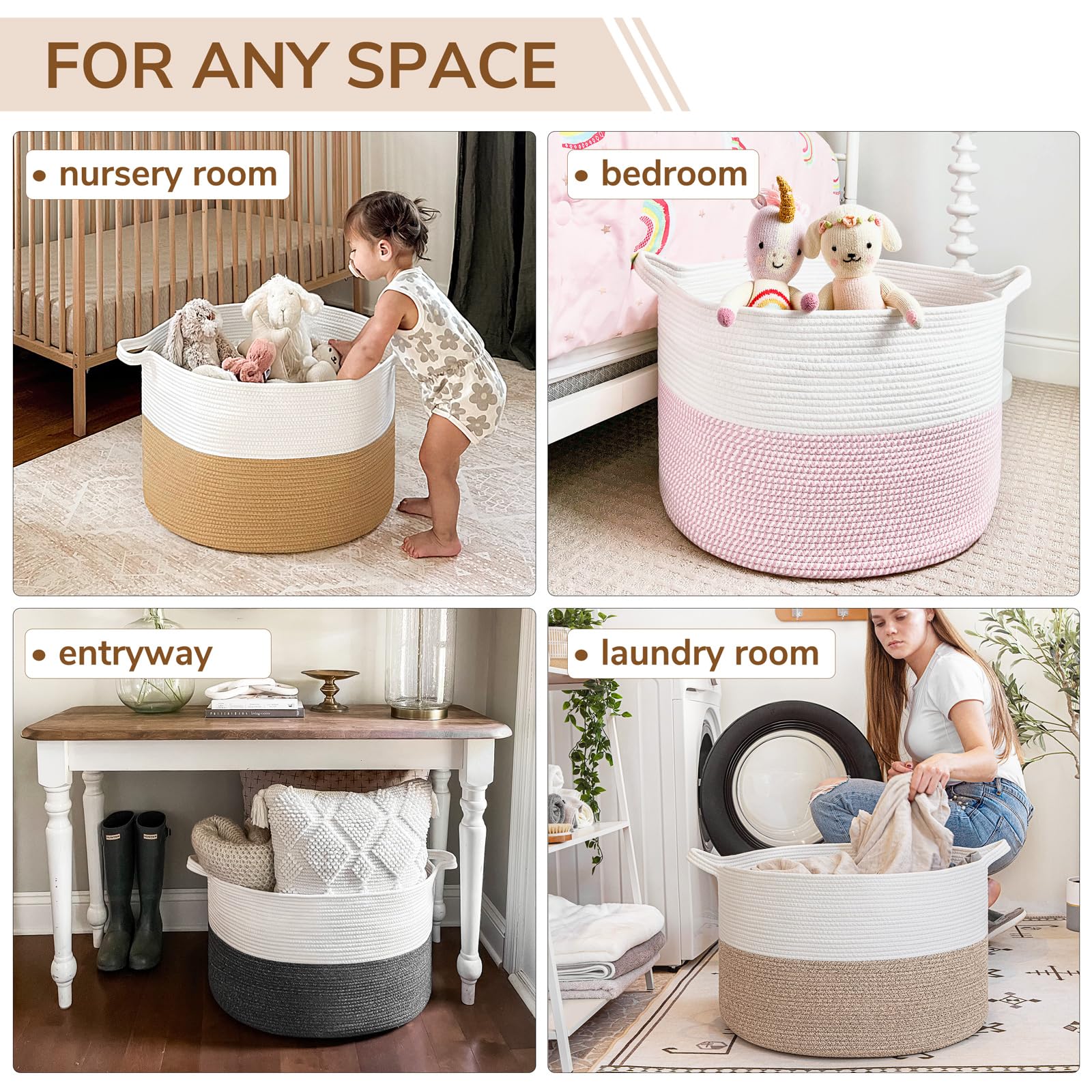 INDRESSME basket folded-flat storage shows convenient, compact storage when not in use.