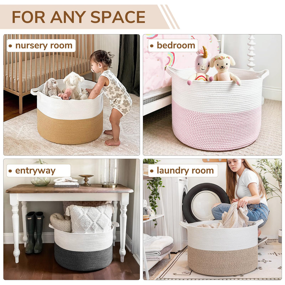 INDRESSME basket folded-flat storage shows convenient, compact storage when not in use.