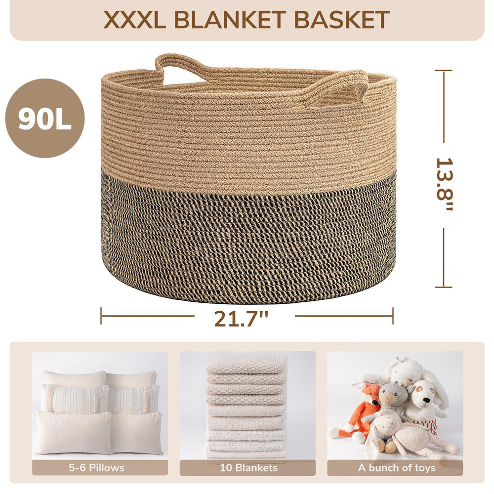 INDRESSME basket with two handles for easy transport between rooms.
