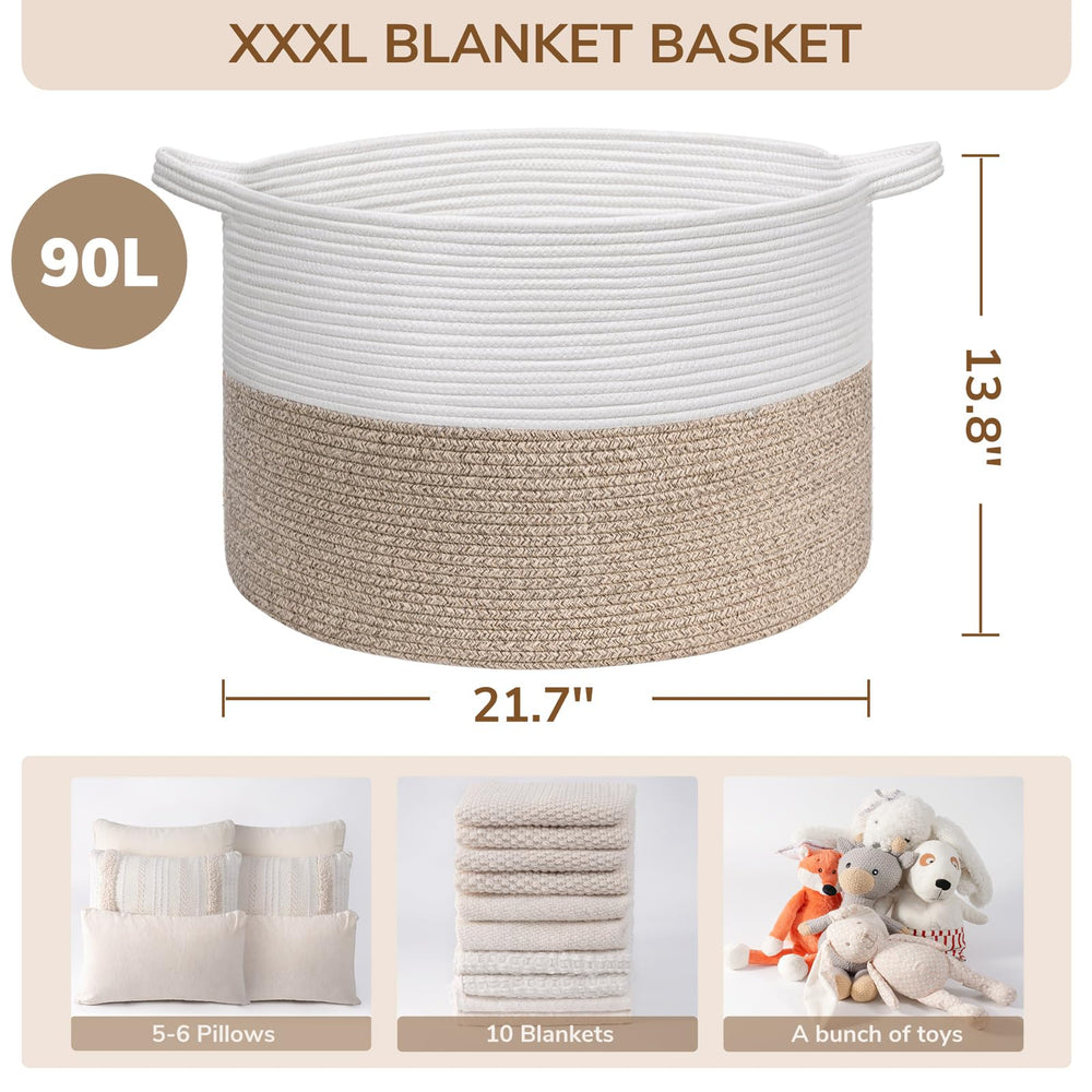 INDRESSME basket with handles demonstrates easy transport for heavy loads.
