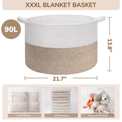 INDRESSME basket with handles demonstrates easy transport for heavy loads.