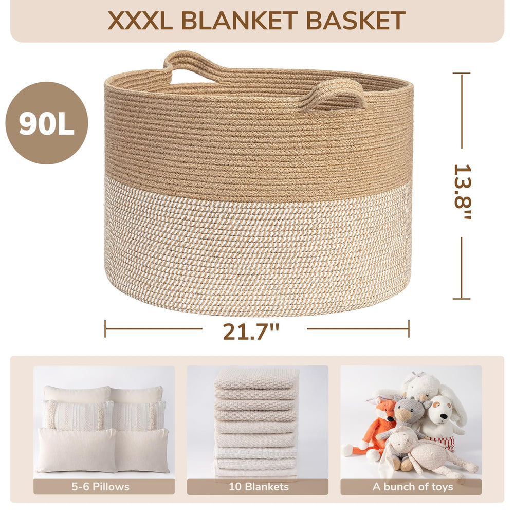 INDRESSME big laundry basket ideal for pillows and clothes