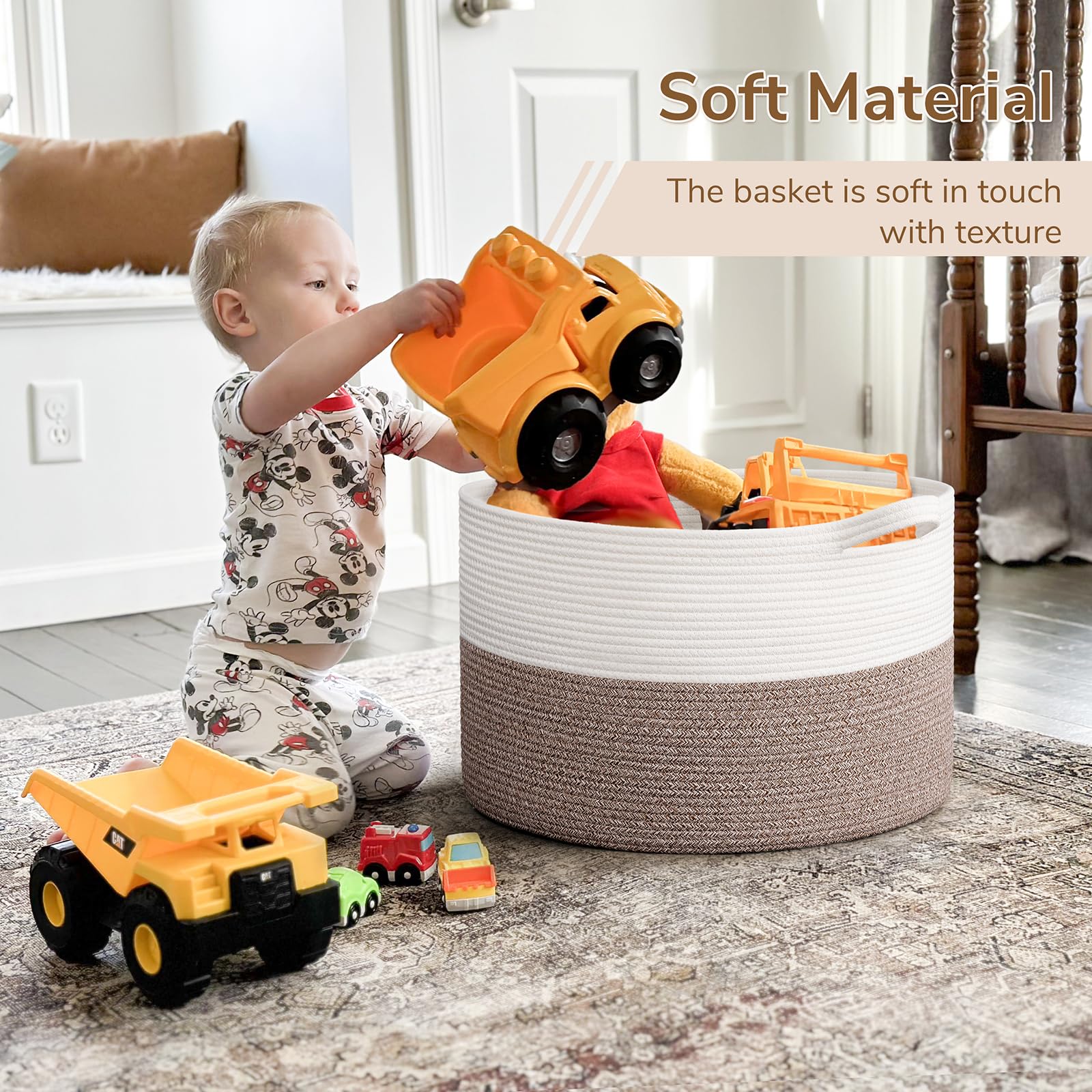 INDRESSME Large basket fits in closets or under beds for tidy spaces.