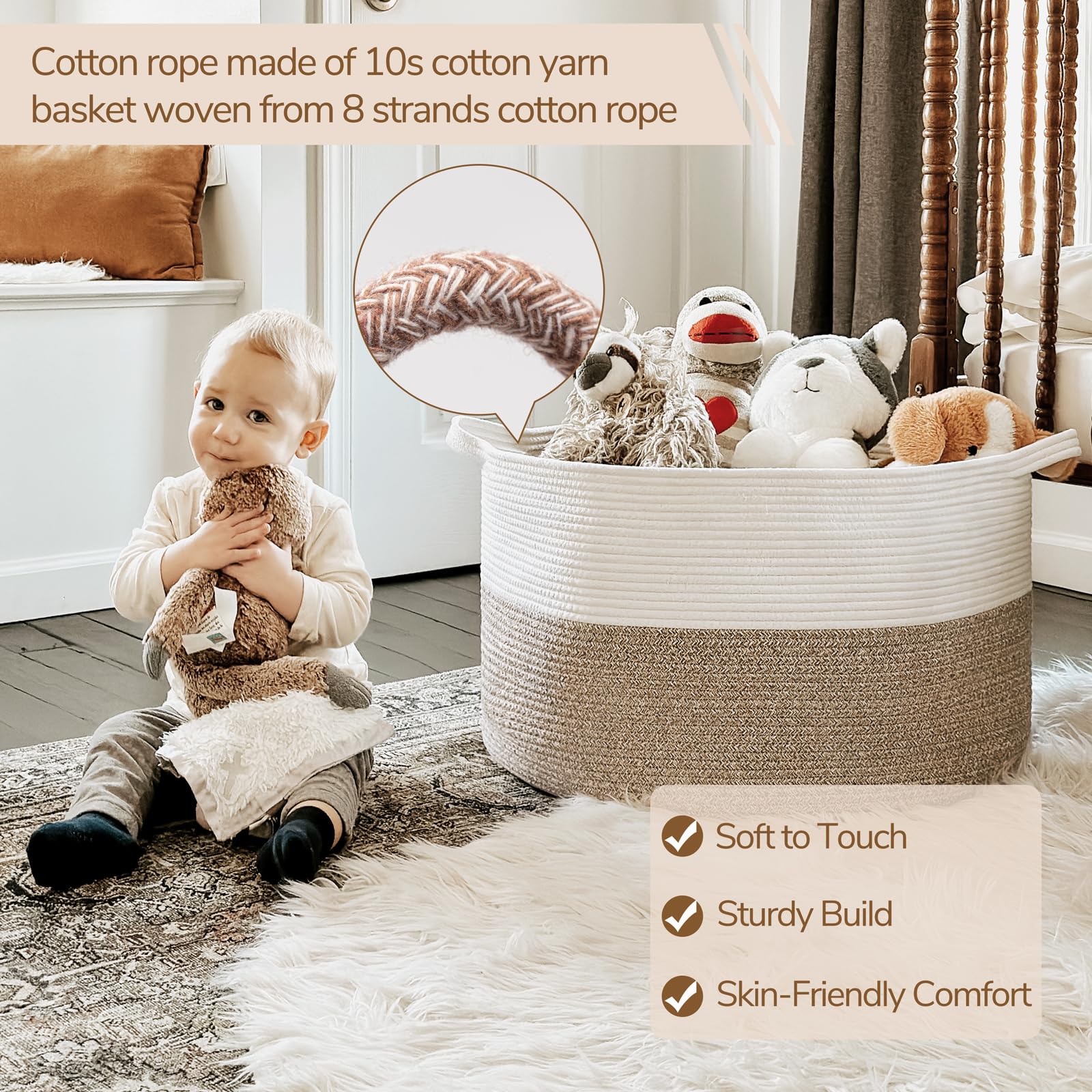 INDRESSME cotton rope weave close-up highlights natural material ideal for homes.