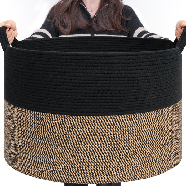 INDRESSME large 90L blanket basket for easy home organization