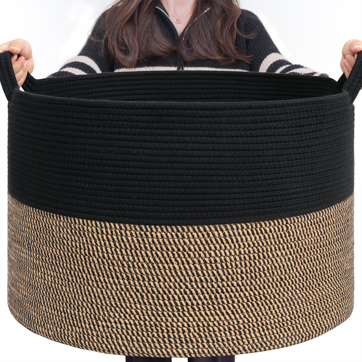 INDRESSME large 90L blanket basket for easy home organization