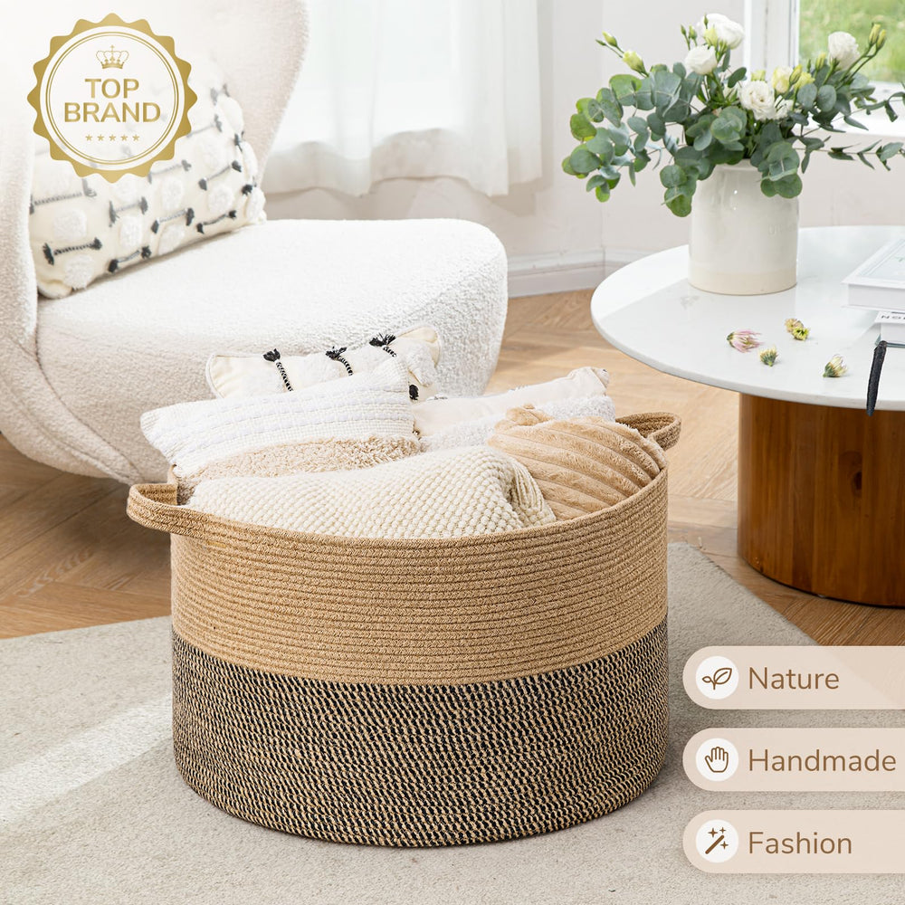 INDRESSME large-capacity basket ideal for pillows and toys.