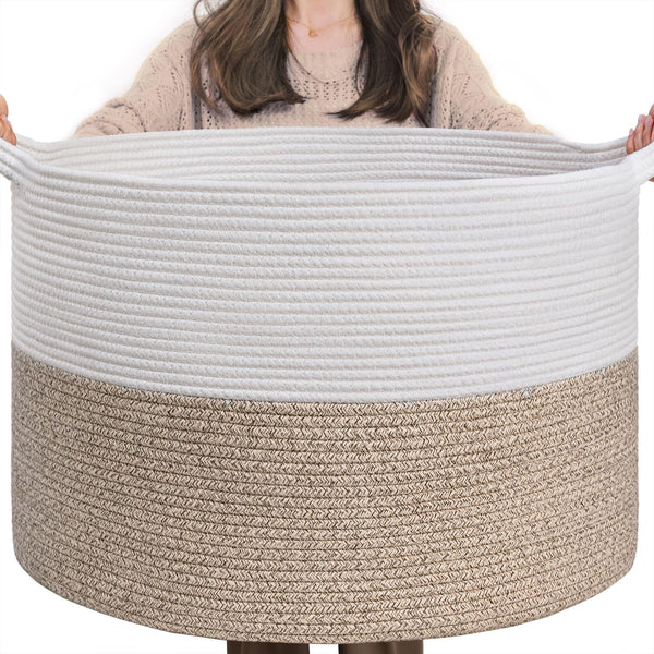 INDRESSME large laundry basket blanket storage keeps clutter organized and accessible.