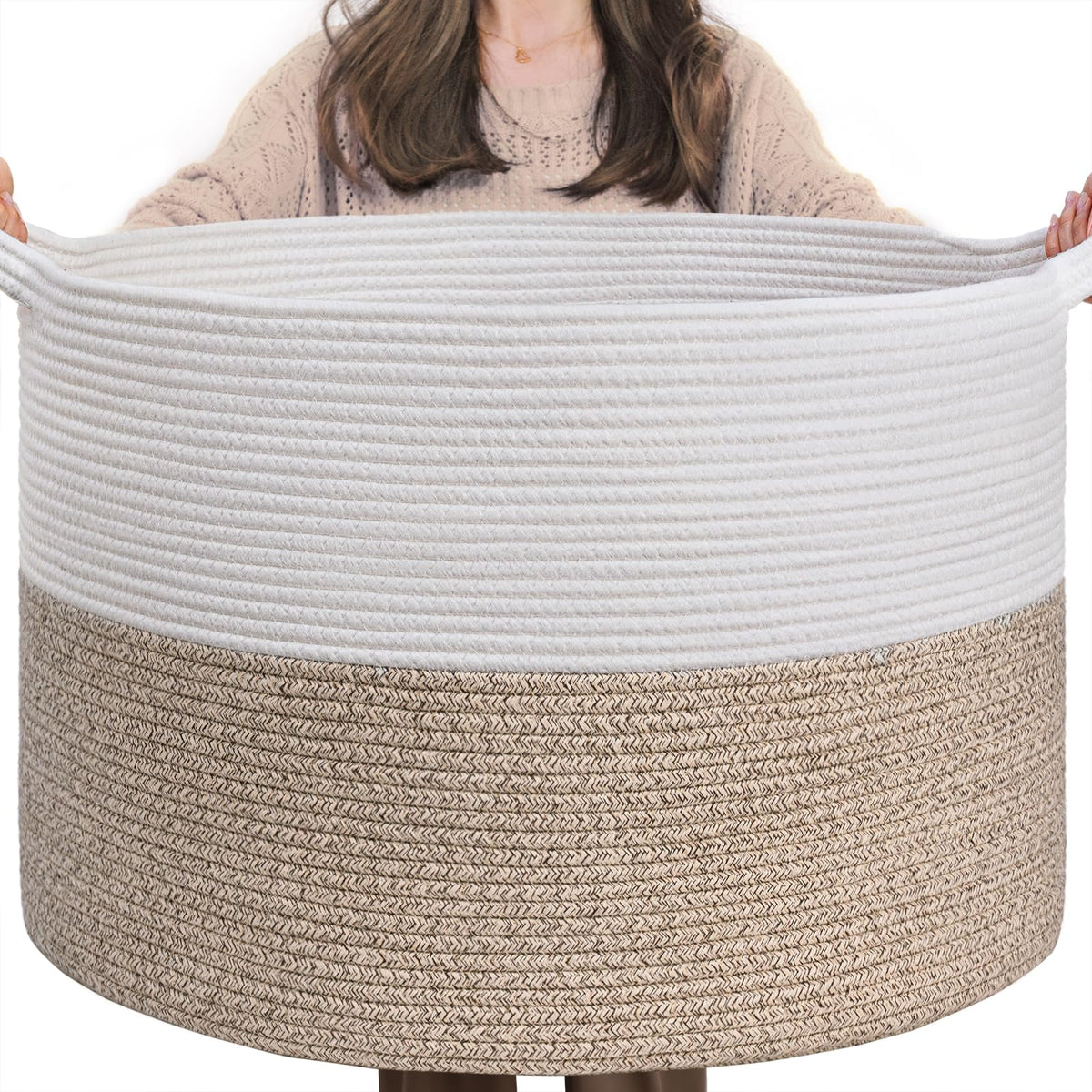 INDRESSME large laundry basket blanket storage keeps clutter organized and accessible.