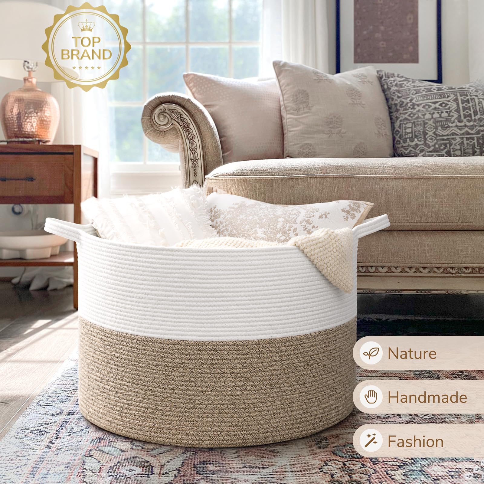 INDRESSME laundry hamper basket doubles as versatile laundry organization.