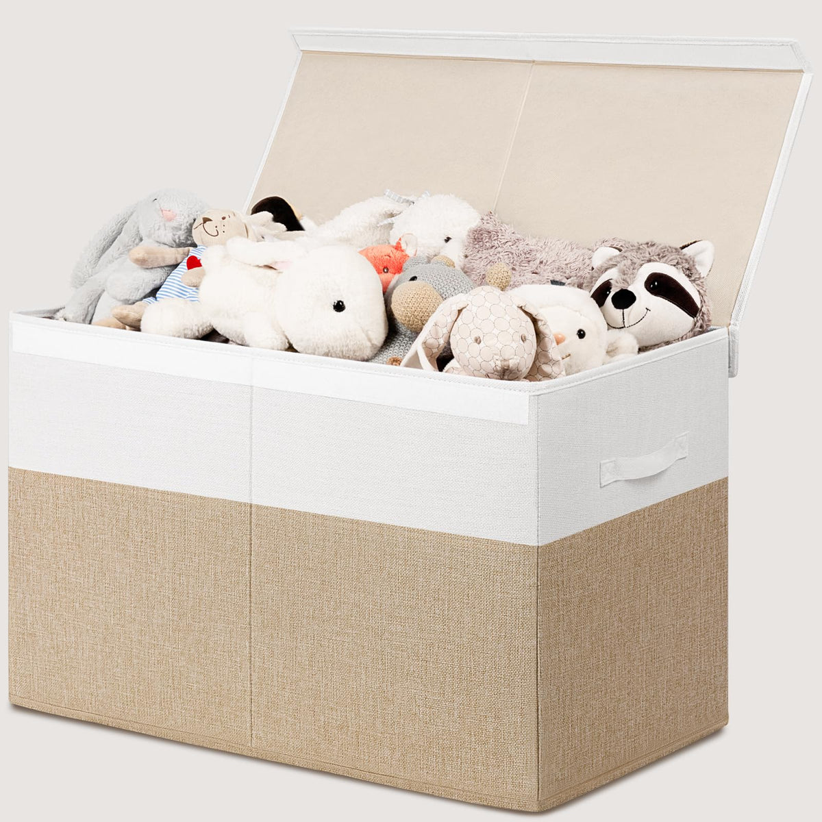 INDRESSME toy box with lid showing collapsible, sturdy living room storage