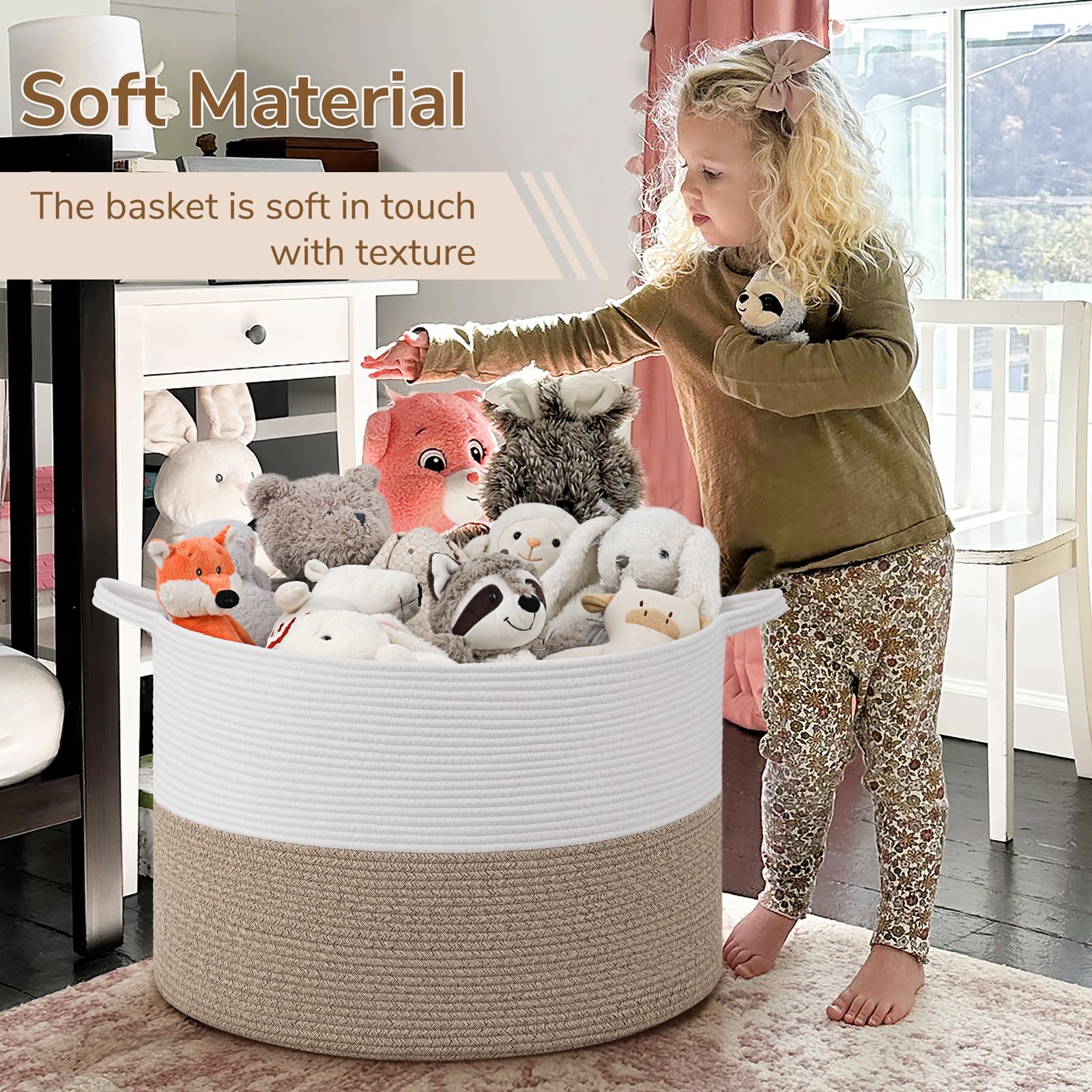 INDRESSME toy storage basket helps nurseries stay clutter-free.
