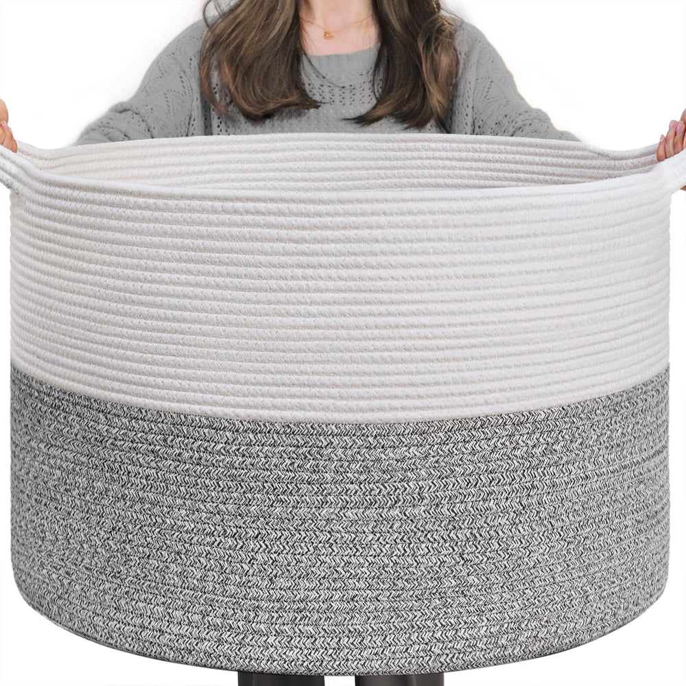 INDRESSME XXL storage basket showing capacity for laundry, toys, and blankets