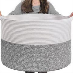 INDRESSME XXL storage basket showing capacity for laundry, toys, and blankets